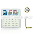 18nsbxc l shape nose studs silver 925 nose