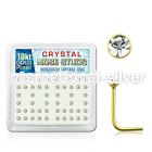 18s14xc l shape nose studs silver 925 nose