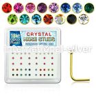 18s14xm l shape nose studs silver 925 