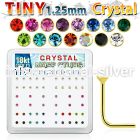 18s6xm l shape nose studs silver 925 nose