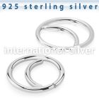 agsea18 sterling silver seamless nose ring hoop moon
