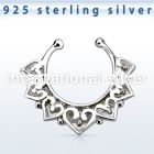 agsepd11 fake illusion body jewelry silver 925 septum