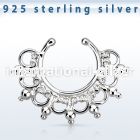 agsepd12 fake illusion body jewelry silver 925 septum