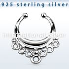 agsepd1 fake illusion body jewelry silver 925 septum