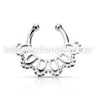 agsepd3 fake illusion body jewelry silver 925 septum