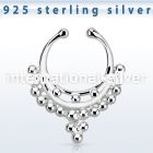 agsepd9 fake illusion body jewelry silver 925 septum