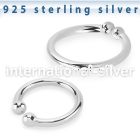 agsepm silver fake septum ring plain design
