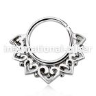 agsepv11 seamless segment rings silver 925 septum