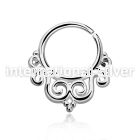agsepv7 seamless segment rings silver 925 septum