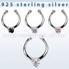 agsepz3 fake illusion body jewelry silver 925 septum