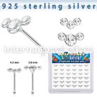 b36cumxc silver nose bones 22g crystals curved 36