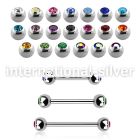 bb18jb3 surgical steel barbells eyebrow helix intim tragus piercing