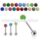 bbfr6 straight barbells surgical steel 316l tongue