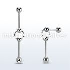 bbsl1d surgical steel industrial barbell 6mm balls