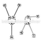 bbsl2d surgical steel 14g barbell ear others piercing
