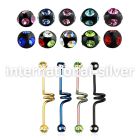 bbtcl straight barbells anodized surgical steel 316l tongue