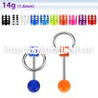 bbuvdisl straight barbells surgical steel 316l with acrylic parts tongue