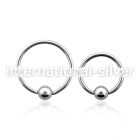 bcr20s hoops captive rings surgical steel 316l nose