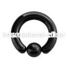 bcrt0 hoops captive rings anodized surgical steel 316l ear lobe