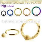 bcrt14f3 anodized surgical steel ball closure rings ear  lobe nipple  piercing