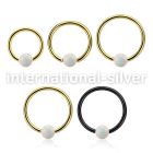 bcrt16o4 pvd plated 316l steel bcr 16g w 4mm synthetic opal ball