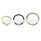 bcrt18o3 pvd plated 316l steel bcr 18g w 3mm synthetic opal ball