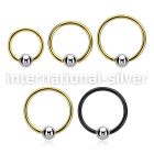 bcrteb4 hoops captive rings anodized surgical steel 316l eyebrow