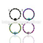 bctl14 hoops captive rings anodized surgical steel 316l eyebrow
