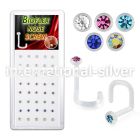 biswmx40 l shape nose studs bioflex ptfe nose