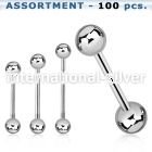 blk02 straight barbells surgical steel 316l tongue