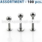 blk03c labrets lip rings surgical steel 316l labrets chin