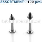 blk04c labrets lip rings surgical steel 316l labrets chin