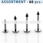 blk04e labrets lip rings surgical steel 316l labrets chin