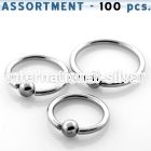 blk105 hoops captive rings surgical steel 316l eyebrow