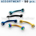 blk109 micro curved barbells anodized surgical steel 316l eyebrow