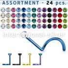 blk115 l shape nose studs anodized surgical steel 316l nose
