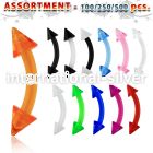blk152 micro curved barbells acrylic body jewelry eyebrow