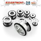 blk179 tunnels gauges surgical steel 316l ear lobe