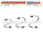 blk220a spirals twisters surgical steel 316l eyebrow