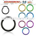 blk222c seamless segment rings anodized surgical steel 316l labrets chin
