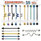 blk233 straight barbells anodized surgical steel 316l 