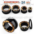 blk237 tunnels gauges acrylic body jewelry ear lobe