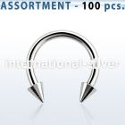 blk23b horseshoes surgical steel 316l belly button