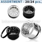 blk247 tunnels gauges anodized surgical steel 316l ear lobe