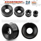 blk270 tunnels gauges organic body jewelry ear lobe