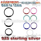 blk293 nose hoop silver 925 nose