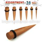 blk297 tapers organic body jewelry ear lobe