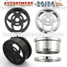 blk306 tunnels gauges anodized surgical steel 316l ear lobe