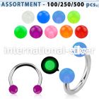 blk361 horseshoes surgical steel 316l with acrylic parts belly button