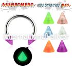 blk362 horseshoes surgical steel 316l with acrylic parts belly button